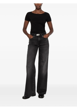 7 For All Mankind Lotta faded-effect wide-leg jeans - Grey