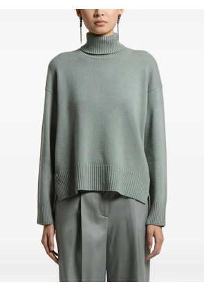 Peserico roll-neck side-slit sweater - Green