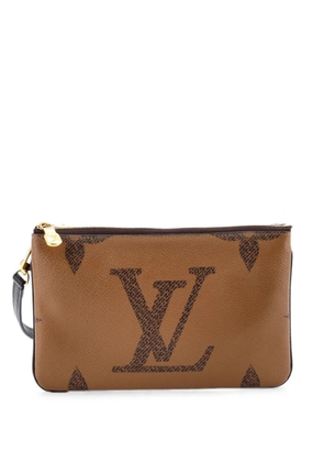 Louis Vuitton Pre-Owned Double Zip Pochette Reverse Monogram Giant clutch bag - Brown