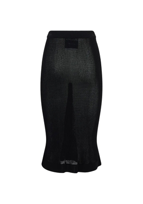 Moschino button-up ribbed maxi skirt - Black