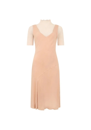 Moschino layered-effect midi dress - Neutrals