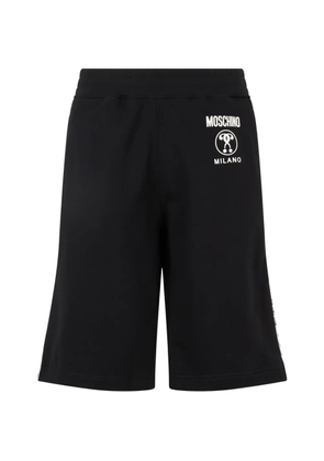 Moschino logo-print side-stripe shorts - Black