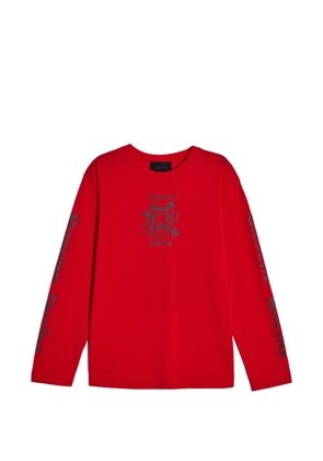 Simone Rocha logo-print long-sleeve T-shirt - Red