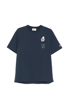 MC2 Saint Barth embroidered pocket T-shirt - Blue