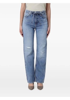 BOSS tie-waist distressed jeans - Blue