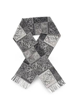 LOEWE Anagram fringed scarf - Black