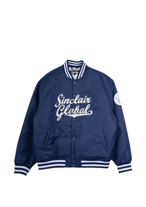 Sinclair logo-embroidered bomber jacket - Blue