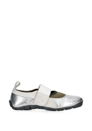 Wales Bonner metallic touch-strap ballet flats - Silver