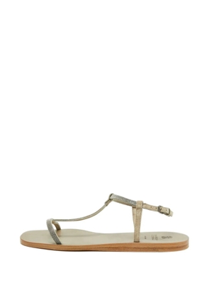 Brunello Cucinelli Monili-chain thong sandals - Silver