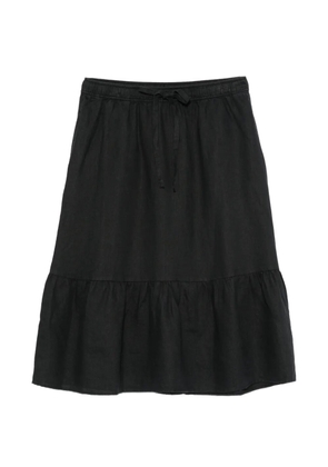 DKNY ruffled drawstring midi skirt - Black