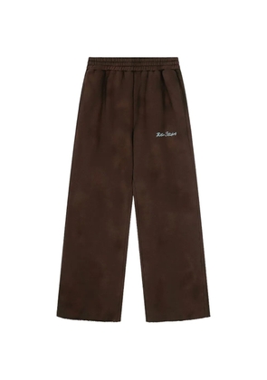 Thirteen Studios logo-embroidered track pants - Brown