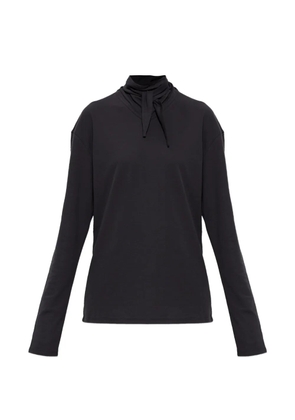 LEMAIRE tie-neck long-sleeve top - Grey