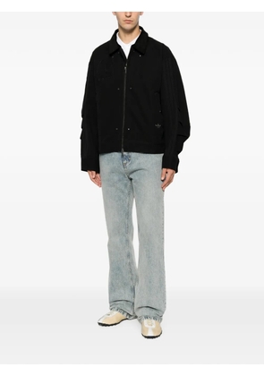 adidas Premium Essentials corduroy-collar logo-embroidered bomber jacket - Black