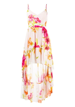 TWINSET floral print high low dress - White
