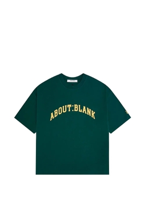 ABOUTBLANK College logo-print boxy T-shirt - Green