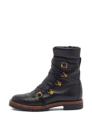 Christian Dior Pre-Owned Wildior buckled combat boots - Black