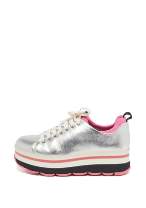Prada Pre-Owned Linea platform sneakers - Silver