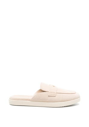 Tory Burch Ballet logo-plaque mules - Neutrals
