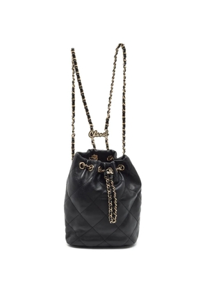 CHANEL Pre-Owned CC Script quilted backpack - Black