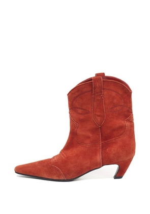 KHAITE Pre-Owned The Marfa suede boots - Orange