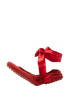 Tod's Vintage suede ballet flats - Red
