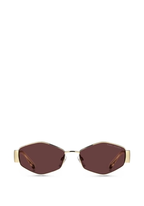 Marc Jacobs Eyewear Triangle geometric-frame sunglasses - Gold