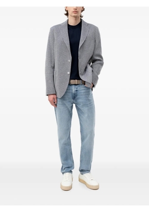 BOSS micro-patterned single-breasted blazer - Blue