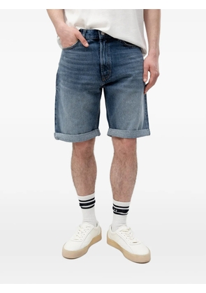 HUGO logo-patch turn-up shorts - Blue
