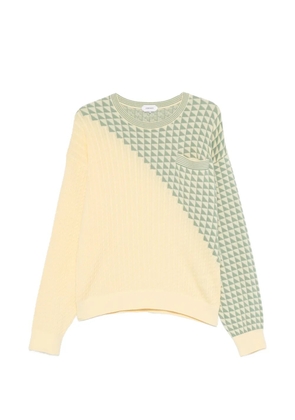 Versace geometric-pattern cable-knit sweater - Neutrals