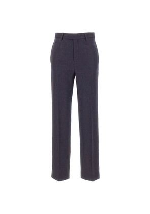 MM6 Maison Margiela fringed virgin-wool trousers - Grey