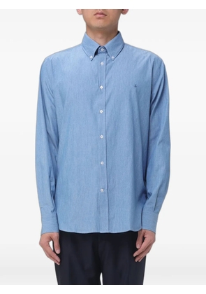 BROOKSFIELD button-down embroidered-logo shirt - Blue