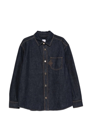 Casablanca logo-embroidered overshirt - Blue