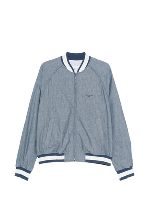 Givenchy logo-embroidered striped-pattern jacket - Blue