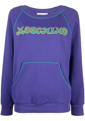 Moschino logo-embroidered sweatshirt - Blue