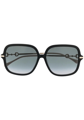 Gucci Eyewear Horsebit square frame sunglasses - Black