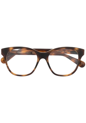 Gucci Eyewear Interlocking G soft-square frame glasses - Brown