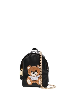 Moschino embroidered Teddy Bear crossbody bag - Black