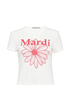 Mardi Mercredi eyelet floral-print T-shirt - White