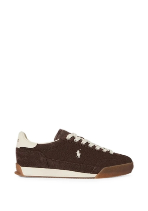Polo Ralph Lauren Hester logo-embroidered suede sneakers - Brown