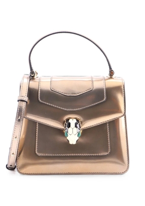 Bvlgari Pre-Owned Serpenti Top Handle Bag Patent Small satchel - Gold