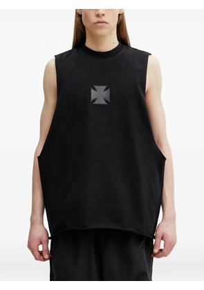 VETEMENTS cross-patch tank - Black