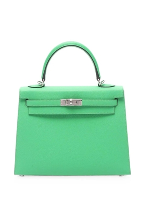 Hermès Pre-Owned 2023 25 Kelly leather tote bag - Green
