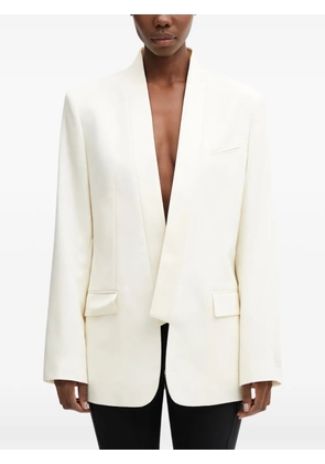 Kenzo logo-patch shawl-lapels blazer - Neutrals