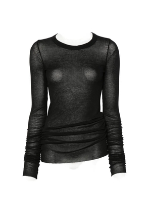 Rick Owens ribbed-knit long-sleeve T-shirt - Black