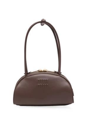 Miu Miu small Beau leather shoulder bag - Brown