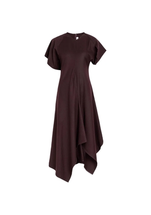 Victoria Beckham panelled asymmetric dress - Red