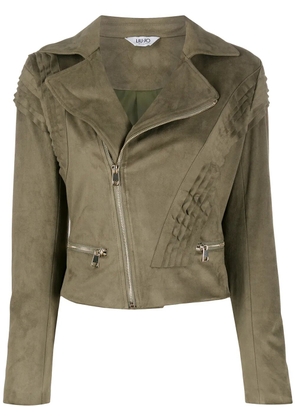 LIU JO ruched biker jacket - Green