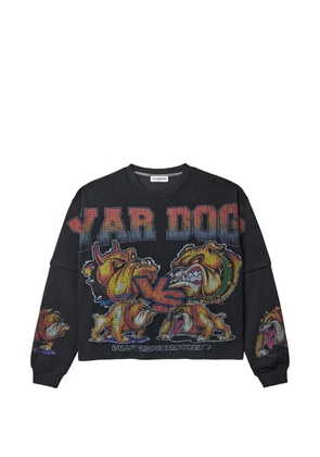 Vale War Dog Thermal graphic-print sweatshirt - Black