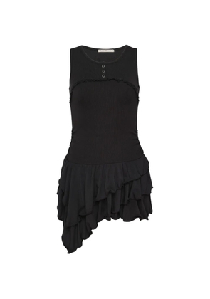 Mardi Mercredi layered ruffled mini dress - Black