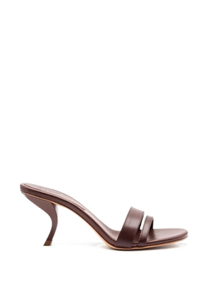 GIABORGHINI double-strap square-toe sandals - Brown